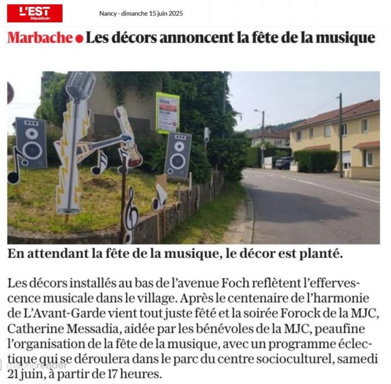 article ER du 15 06 - Décors fête de la musique