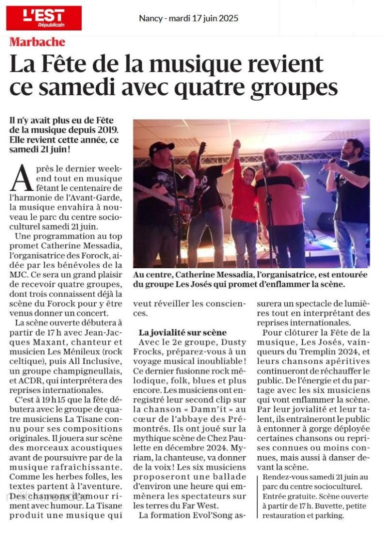 article ER du 17 06 - La fête de la musique revient