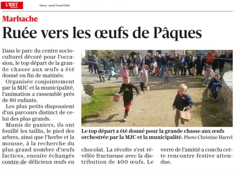 article ER du 14 04 - Ruée vers les oeufs de Pâques