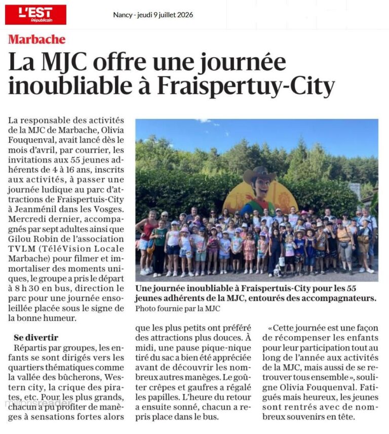 article ER du 09 07 - Journée inoubliable à Fraispertuy